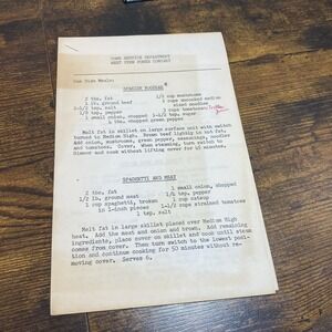 West Penn Power Recipes Home Services Dept One Dish Meals Cookbook 3 Pages